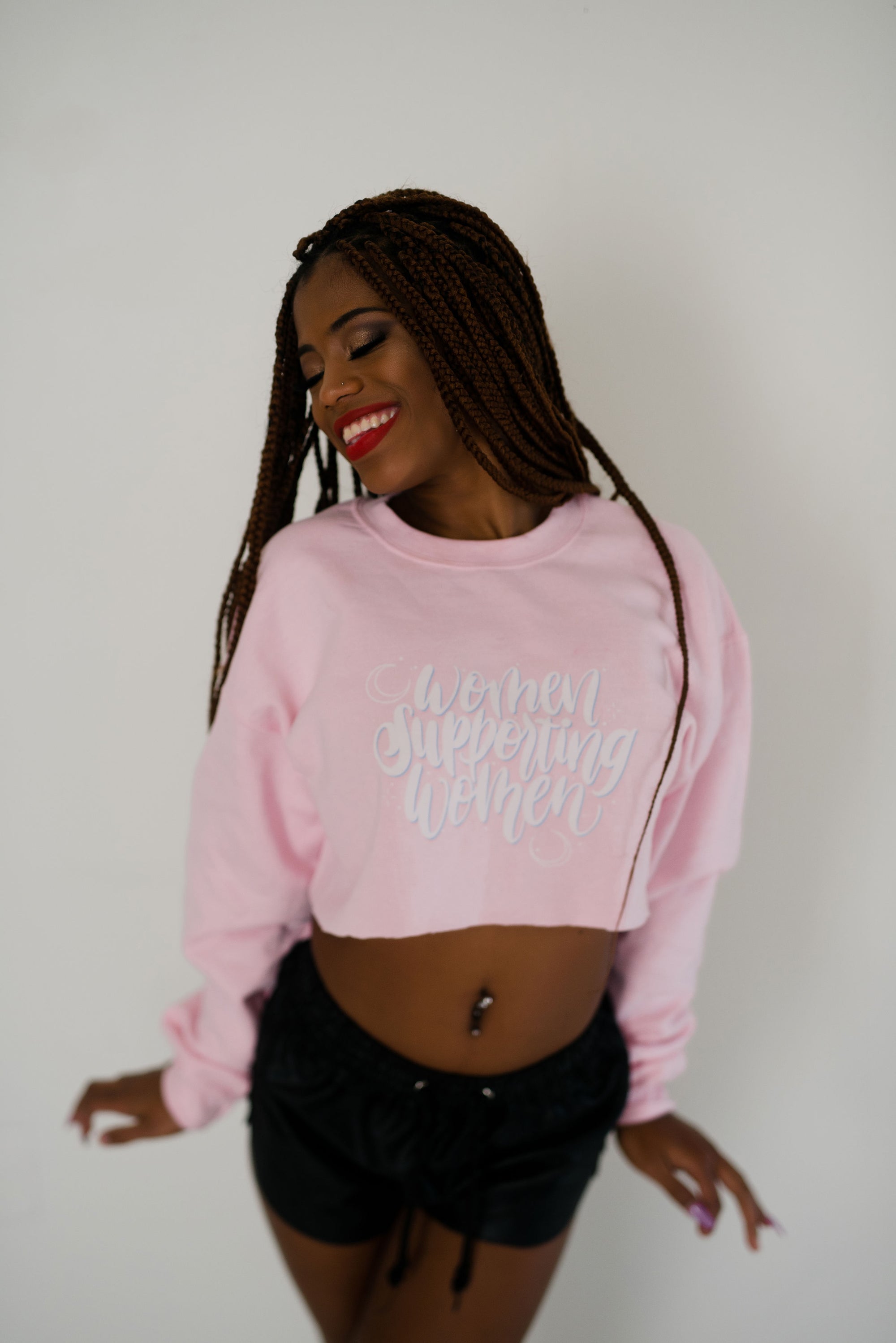 Women Supporting Women Cropped Crewneck